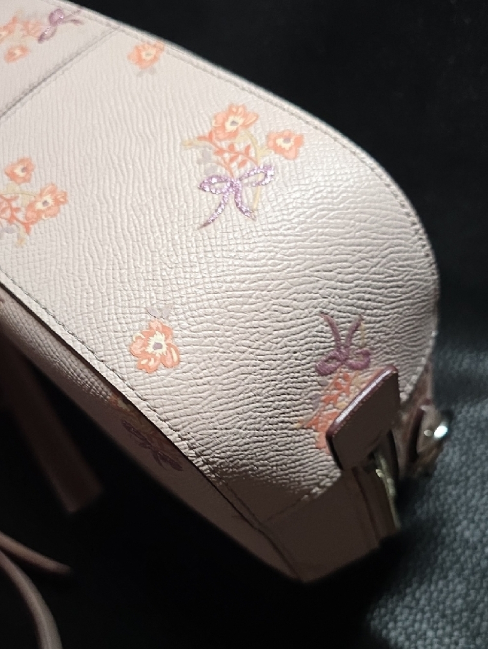 Coach Camera Bag With Floral Bow Print - Picture 13 of 14